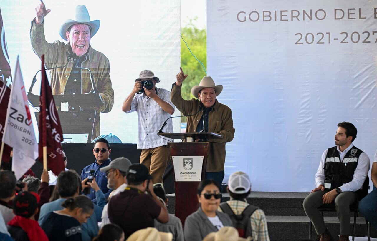 David Monreal durante el Foro Bienestar para Todas y Todos en Fresnillo