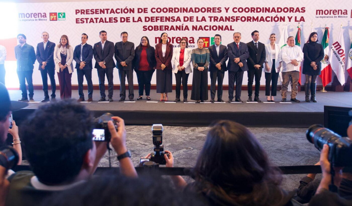 Presentación de coordinadores estatales de Morena durante el nombramiento de Imelda Castro en Sinaloa